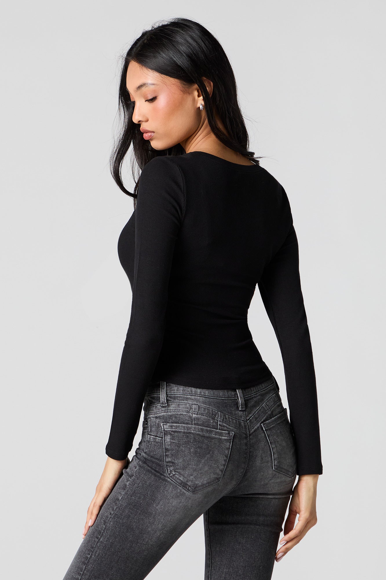 トップス Tornado Mart Python V-neck Long Sleeve T Tornado Mart Python V-neck Long Sleeve T Ribbed V-Neck Long Sleeve