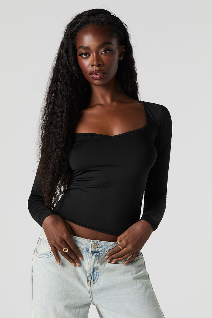 Contour Sweetheart Long Sleeve Top