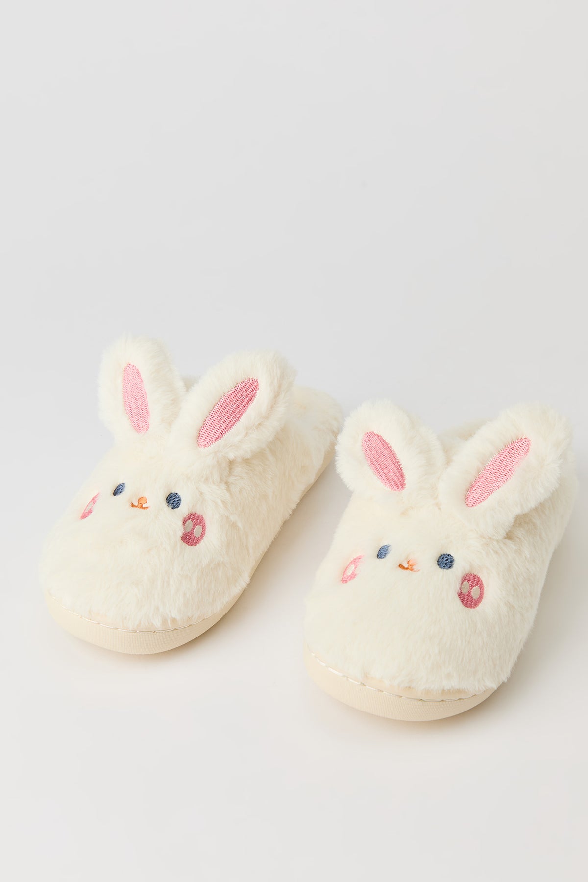 Alt View 2. 3D Bunny Slippers - White