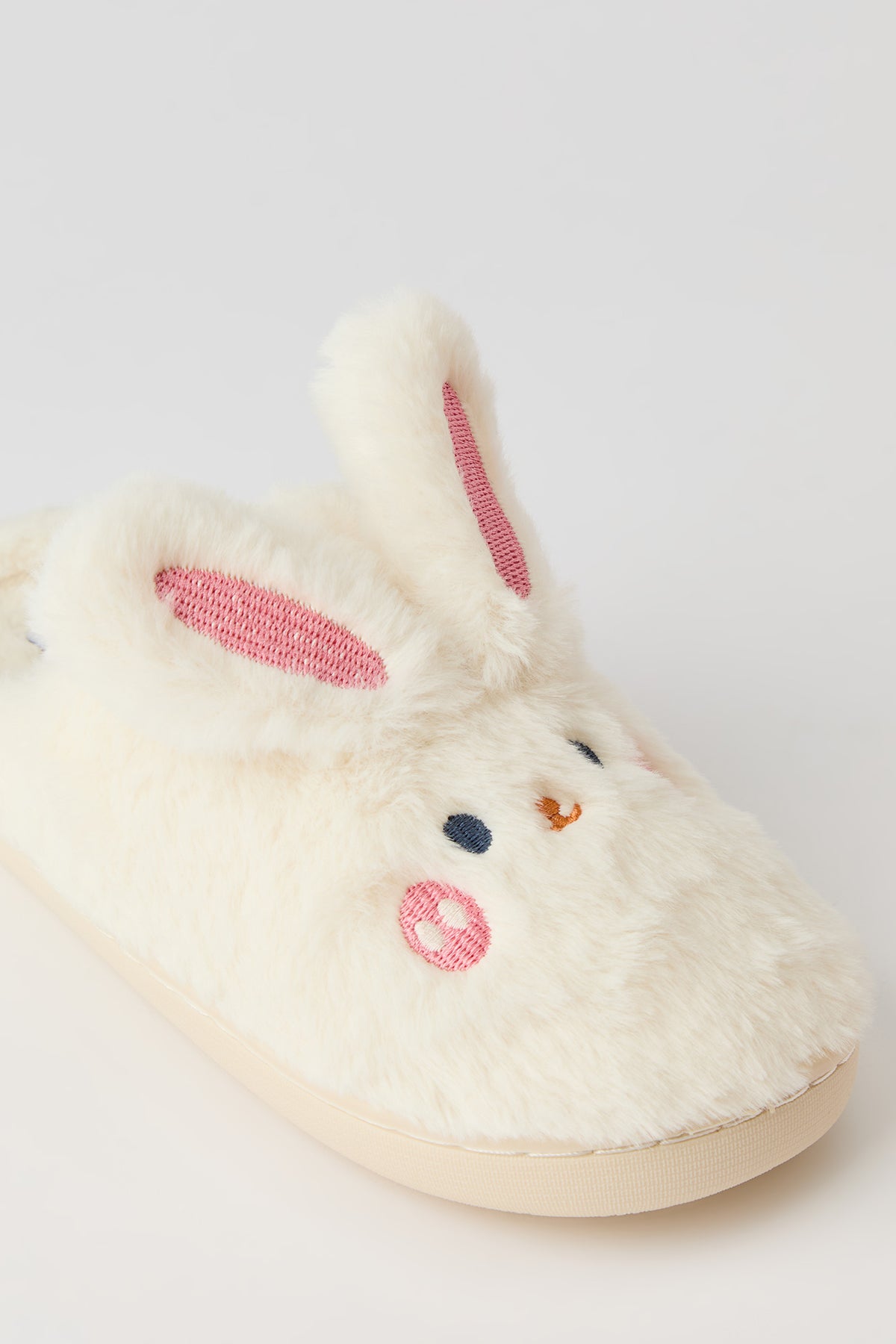Alt View 3. 3D Bunny Slippers - White