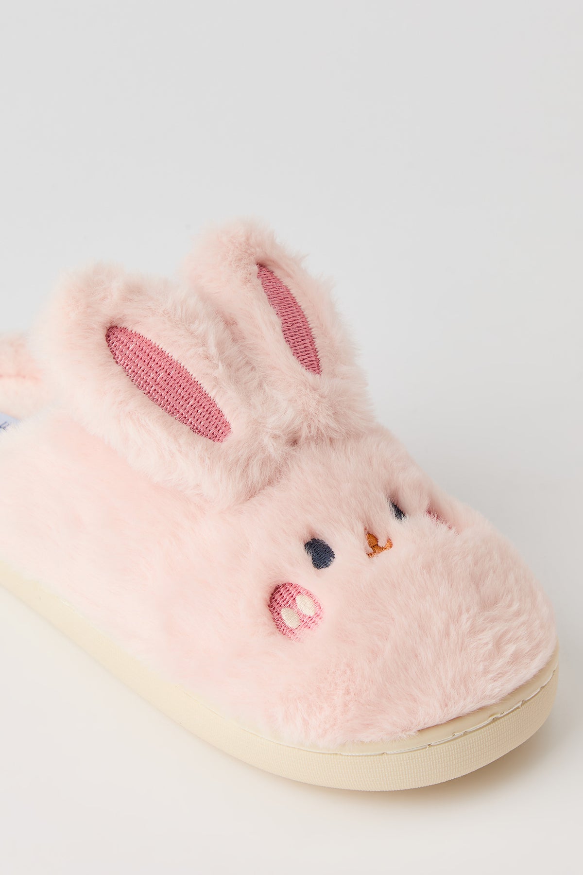 Alt View 3. 3D Bunny Slippers - Light Pink