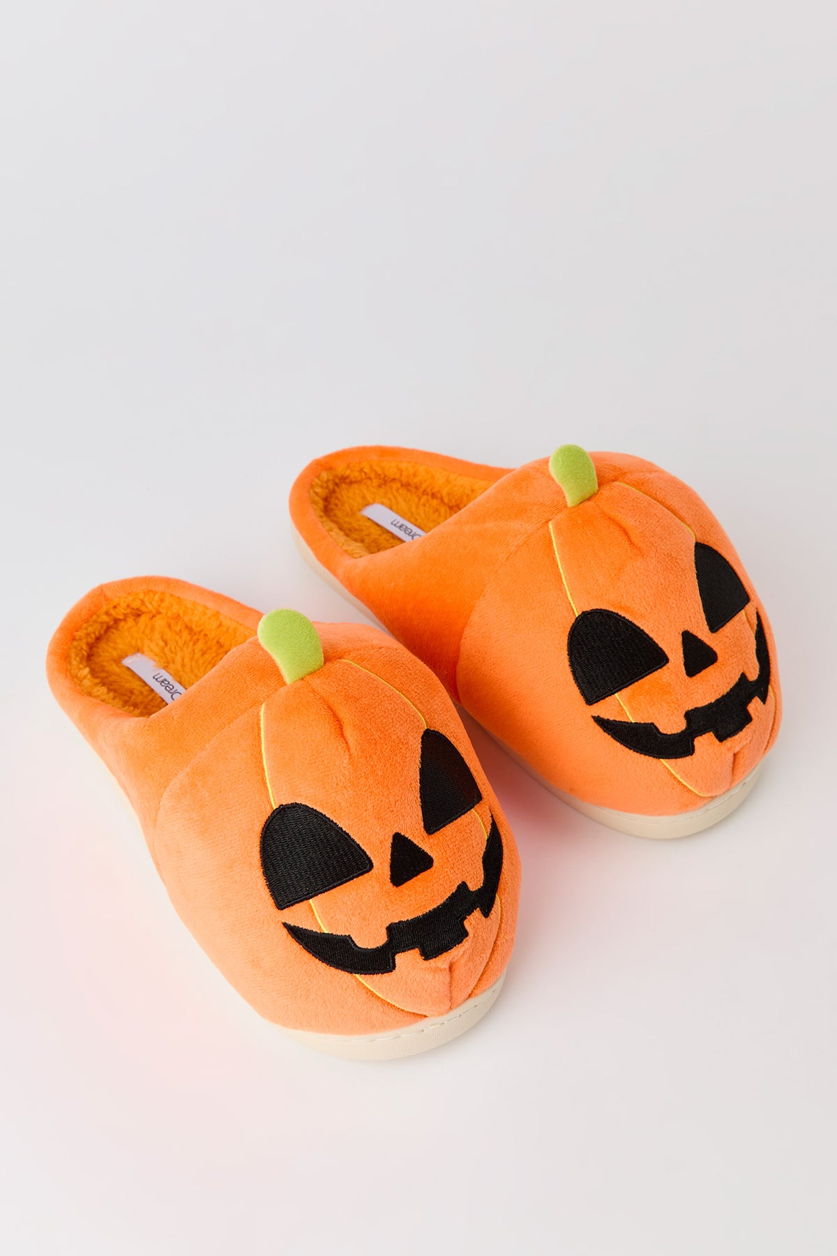 Vue alternative 2. Pantoufles à imprimé Citrouille d'Halloween 3D 