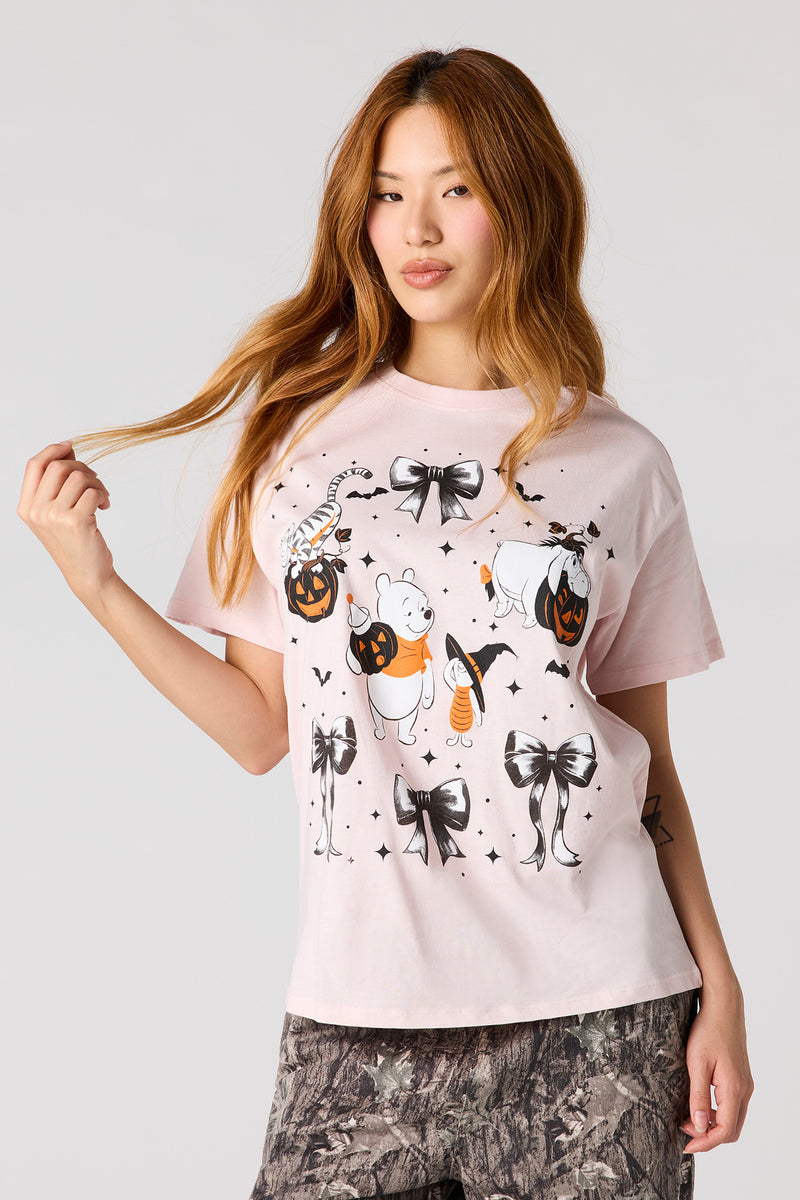 Pooh Bear Halloween Graphic Boyfriend T-Shirt