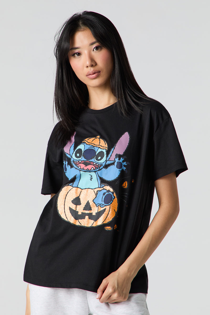 Stitch Halloween Graphic Boyfriend T-Shirt