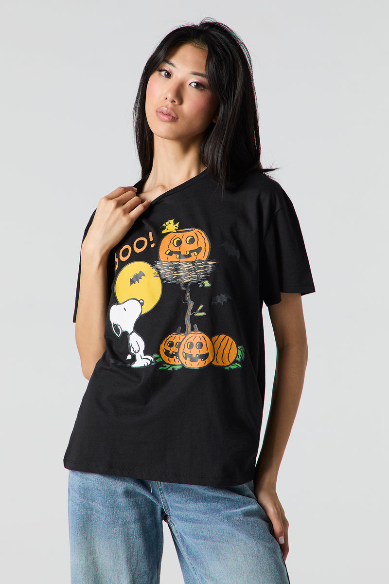 Snoopy Halloween Graphic Boyfriend T-Shirt