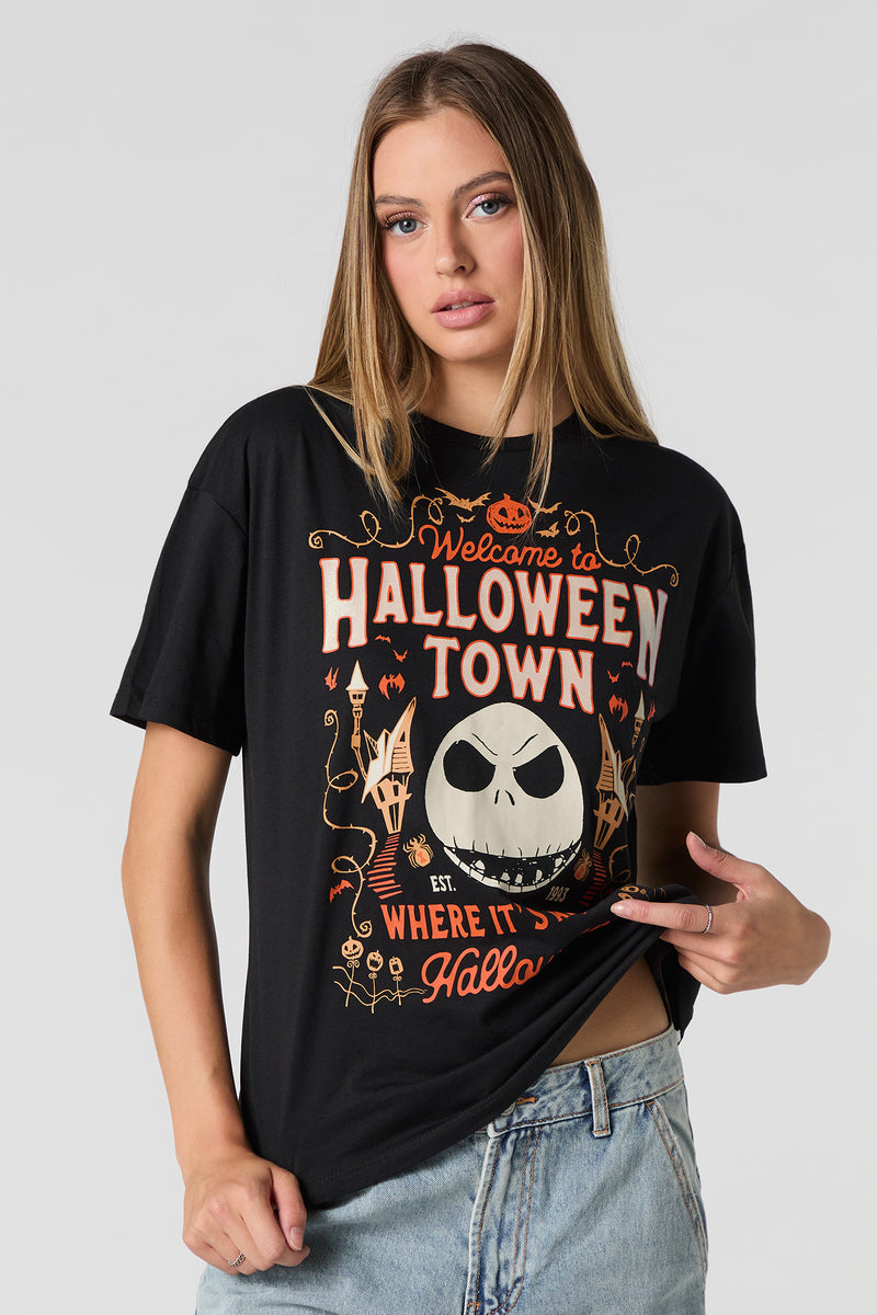 Halloween Town Graphic Boyfriend T-Shirt