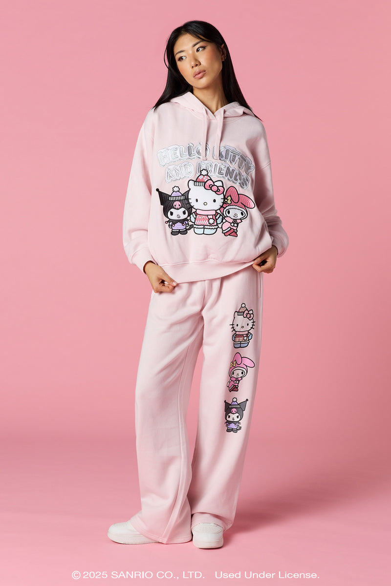 Pantalon d'entraînement à jambe large avec imprimé Hello Kitty® and Friends des fêtes