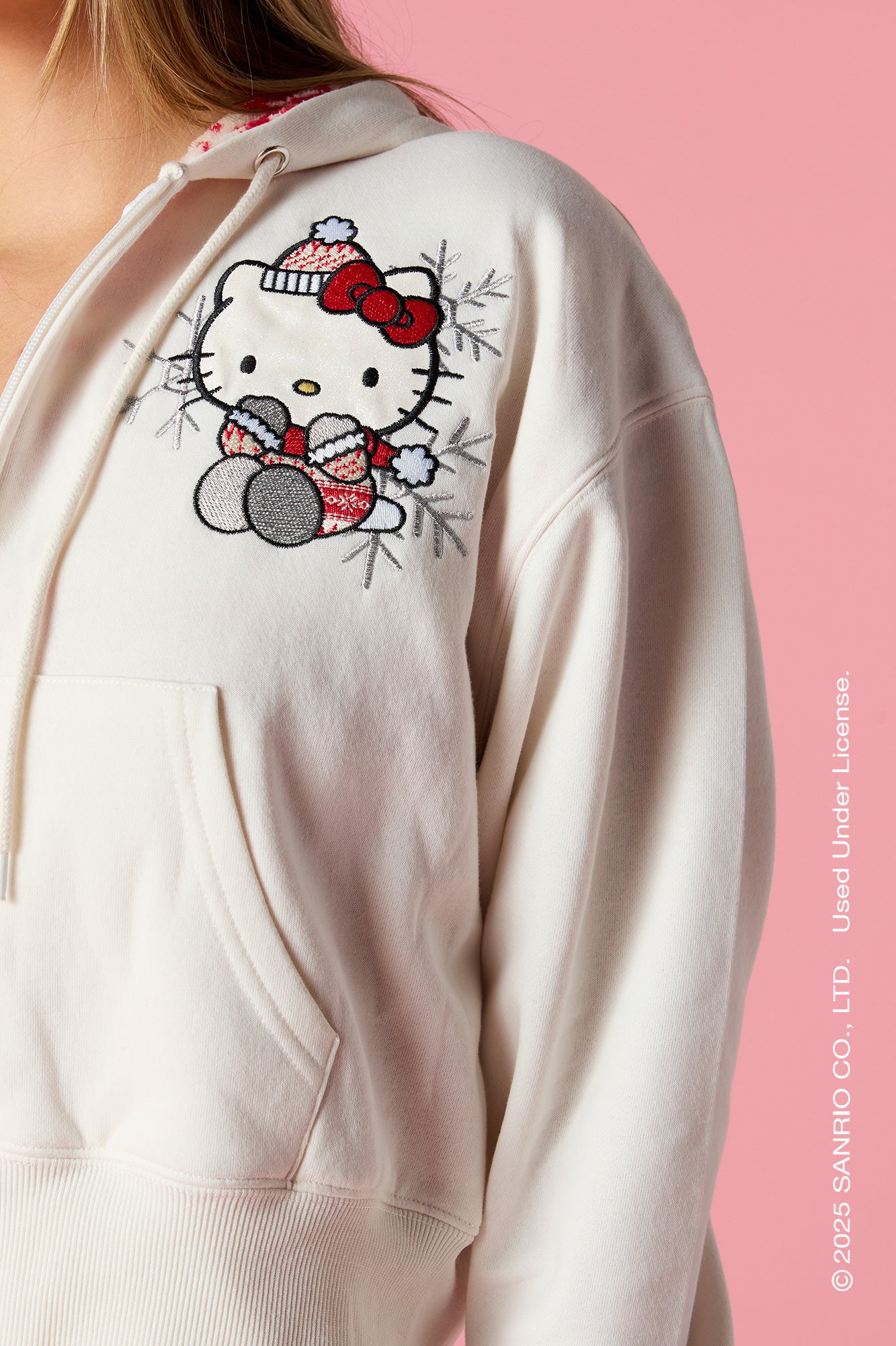 Hello Kitty® Holiday Embroidered Zip-Up Hoodie – Urban Planet