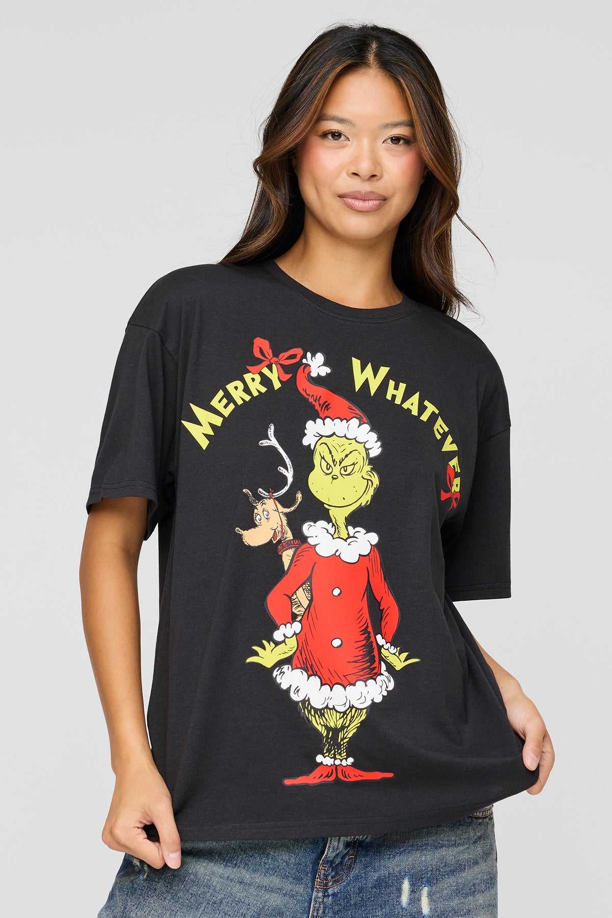 T-shirt de coupe garçonne à imprimé The Grinch