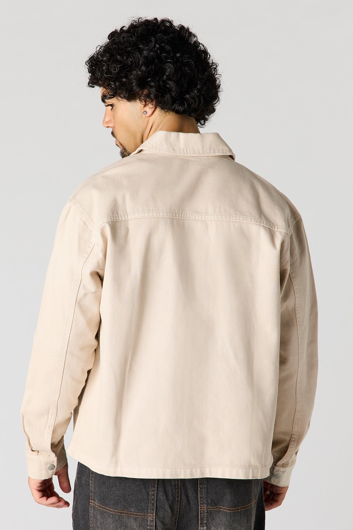 Vue alternative 2. Haut carré boutonné en denim
