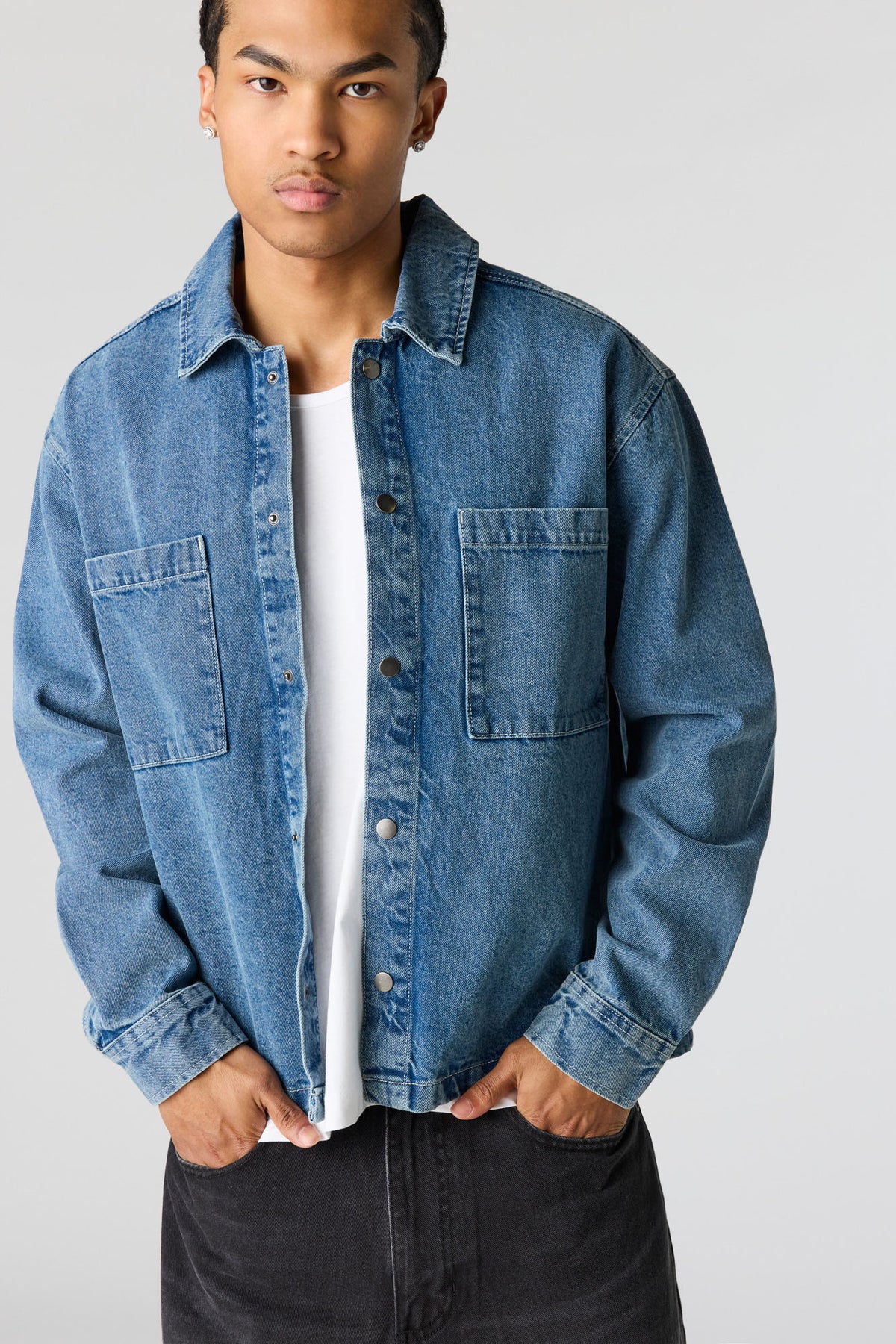Blouson carré en denim