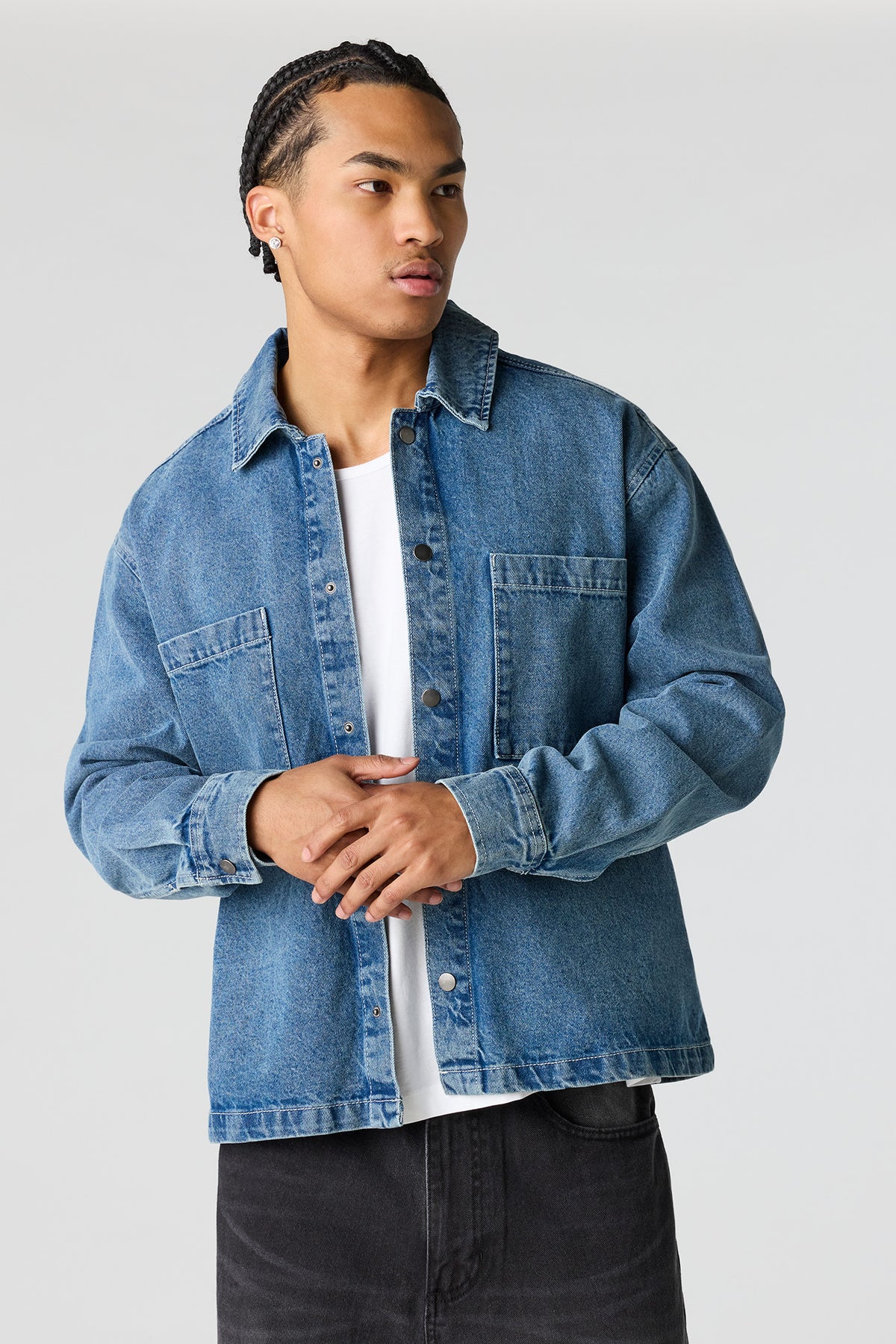 Vue alternative 4. Blouson carré en denim