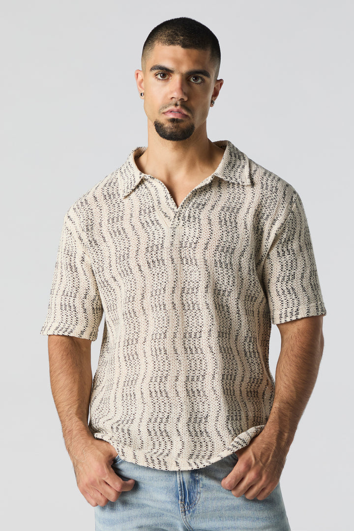 Wavy Textured Polo