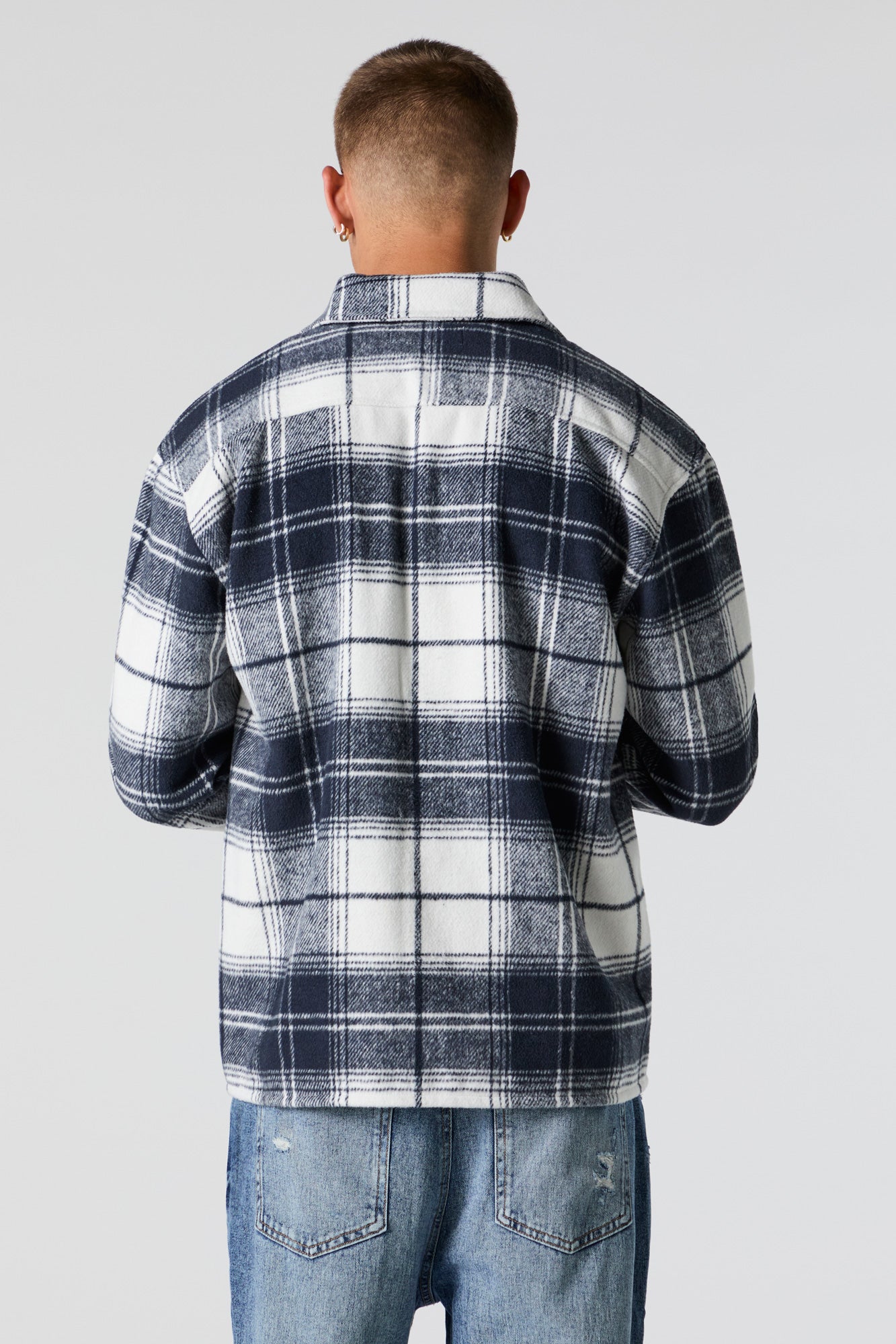 Plaid Collared Shacket