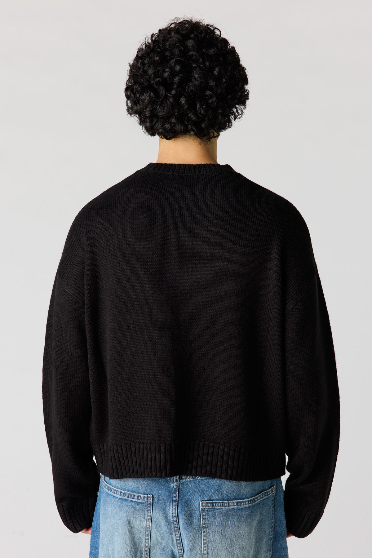 Alt View 2. Originals Embroidered Boxy Sweater - Black