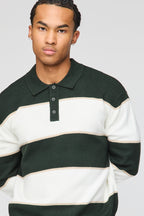 Striped Polo Sweater