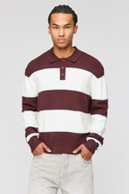 Striped Polo Sweater