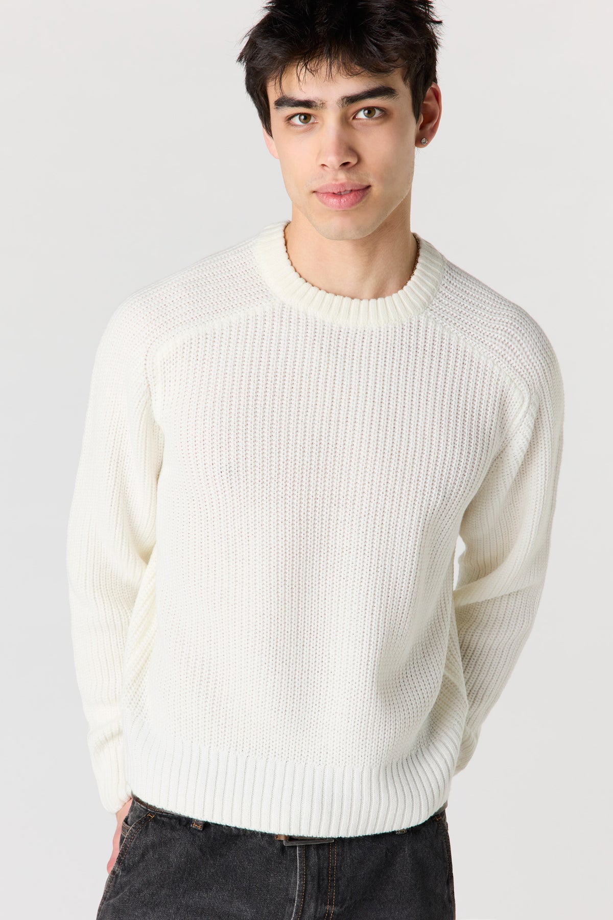 Ribbed Sweater - Off White