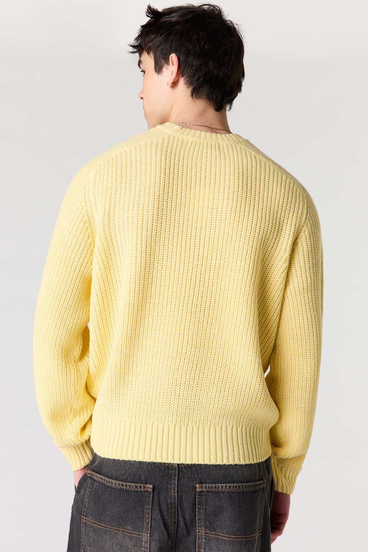 Alt View 2. Ribbed Sweater - Yellow