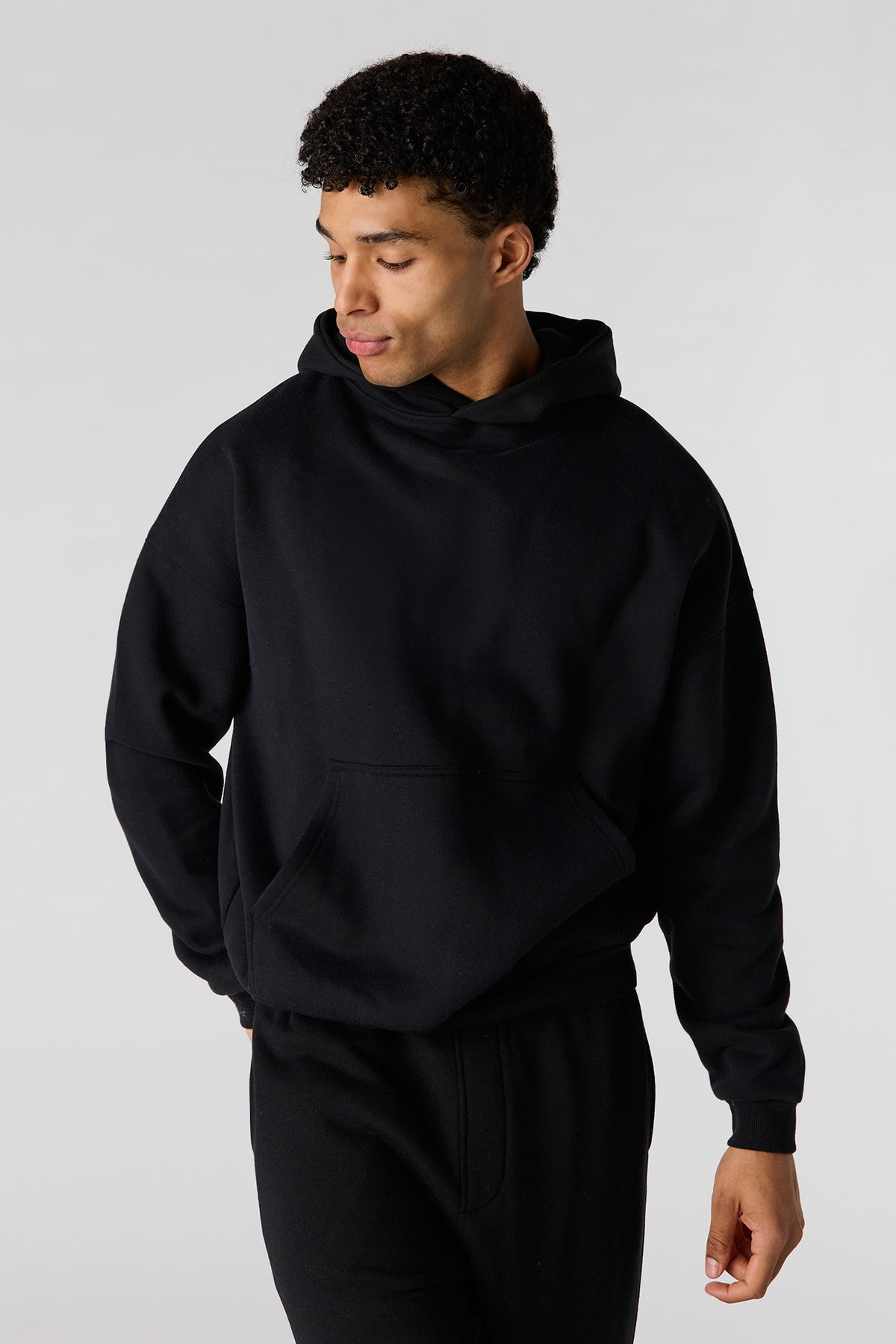 Alt View 6. Premium Heavyweight Fleece Boxy Hoodie - Light Blue