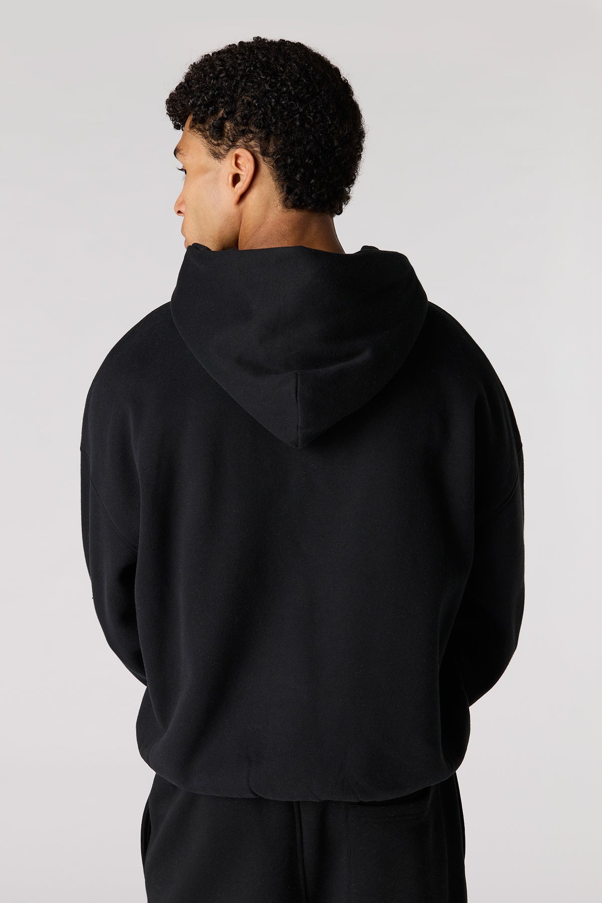 Alt View 7. Premium Heavyweight Fleece Boxy Hoodie - Light Blue