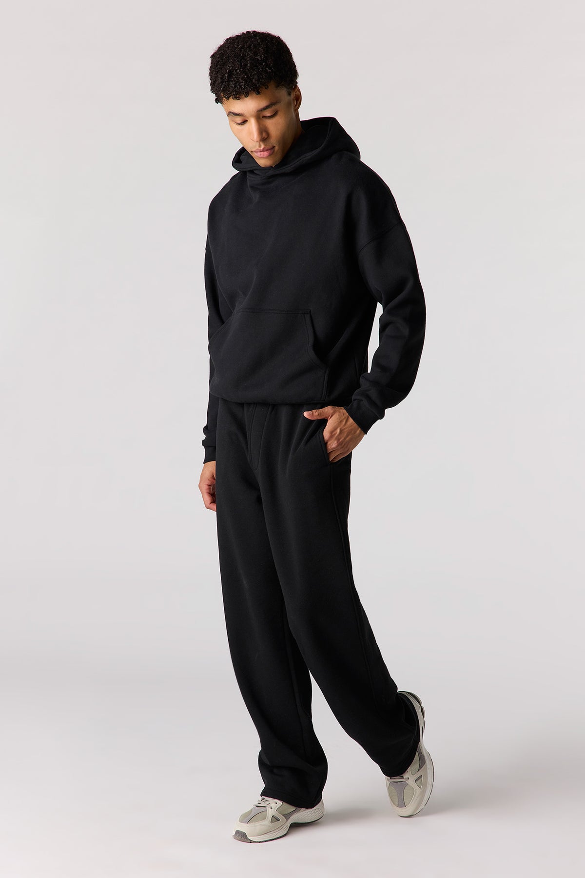 Alt View 8. Premium Heavyweight Fleece Boxy Hoodie - Light Blue