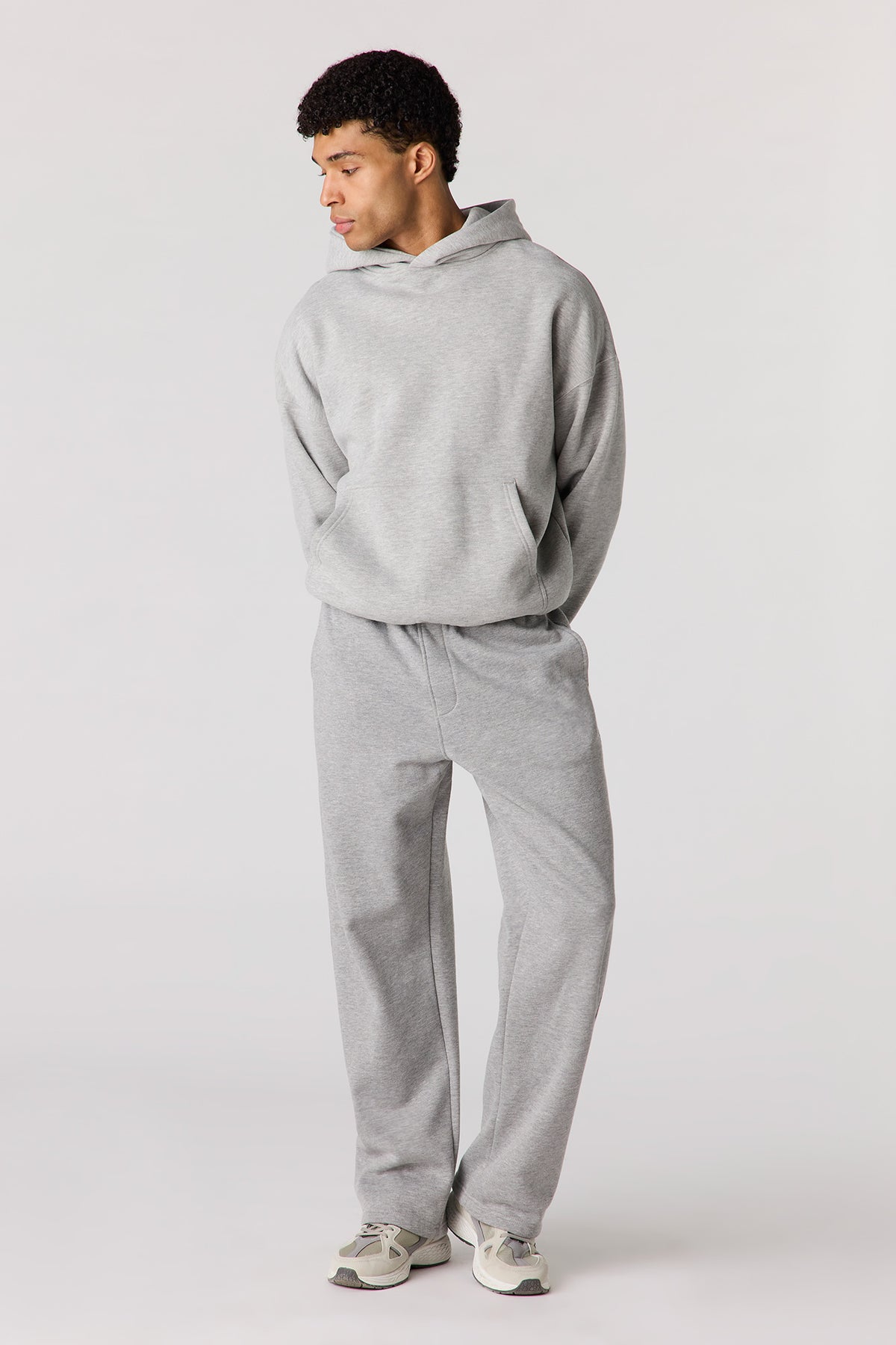 Alt View 11. Premium Heavyweight Fleece Boxy Hoodie - Light Blue