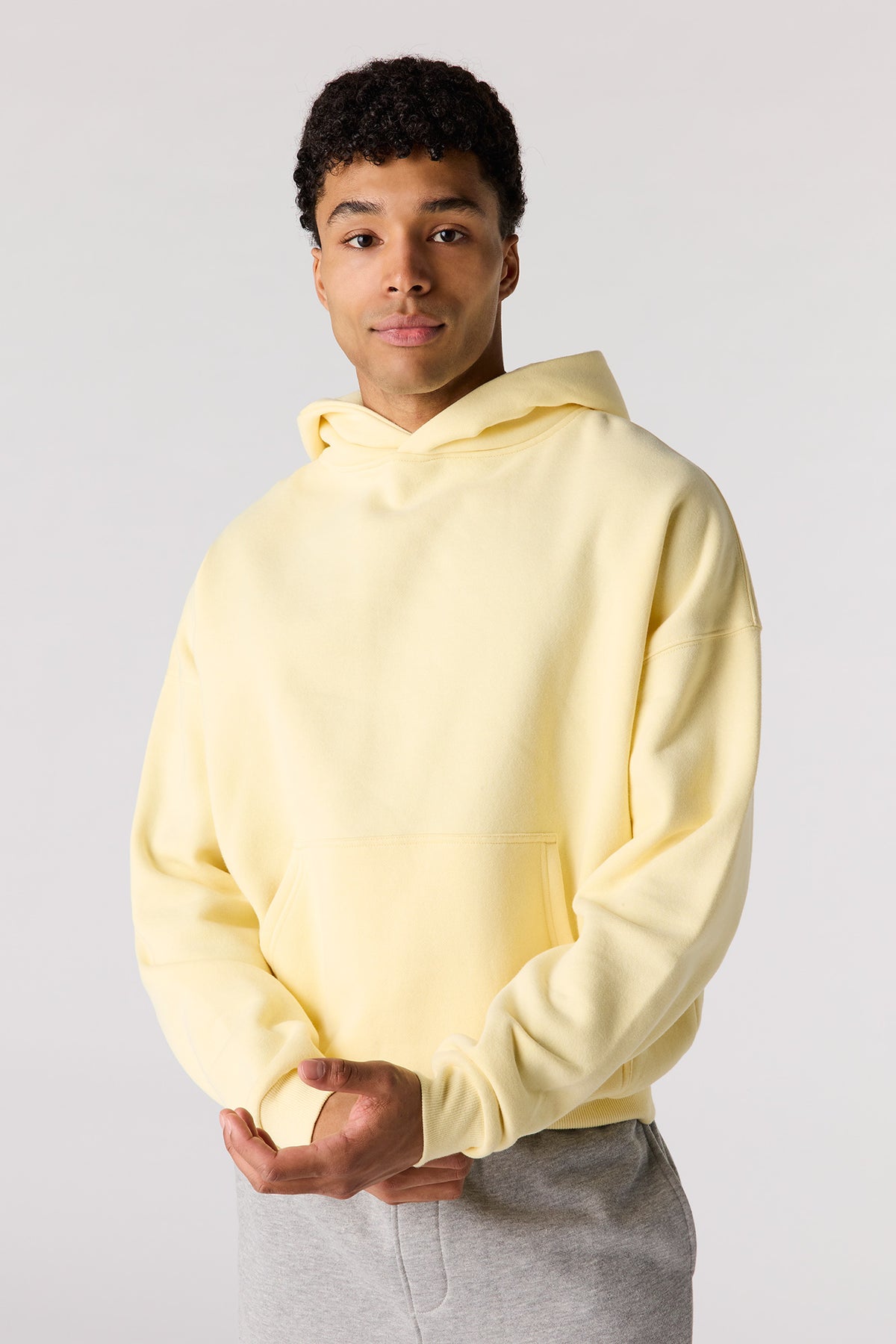 Alt View 18. Premium Heavyweight Fleece Boxy Hoodie - Light Blue