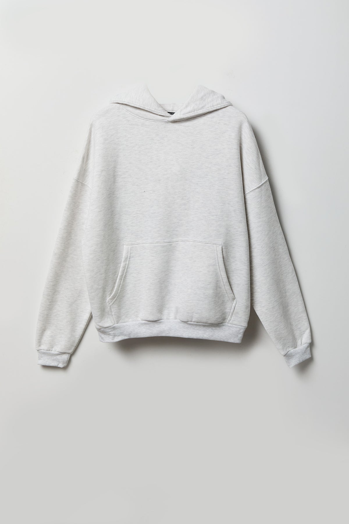 Alt View 4. Premium Heavyweight Fleece Boxy Hoodie - Light Grey