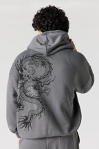 Graphic Fleece Baggy Hoodie
