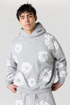 Puff Print Boxy Fleece Hoodie