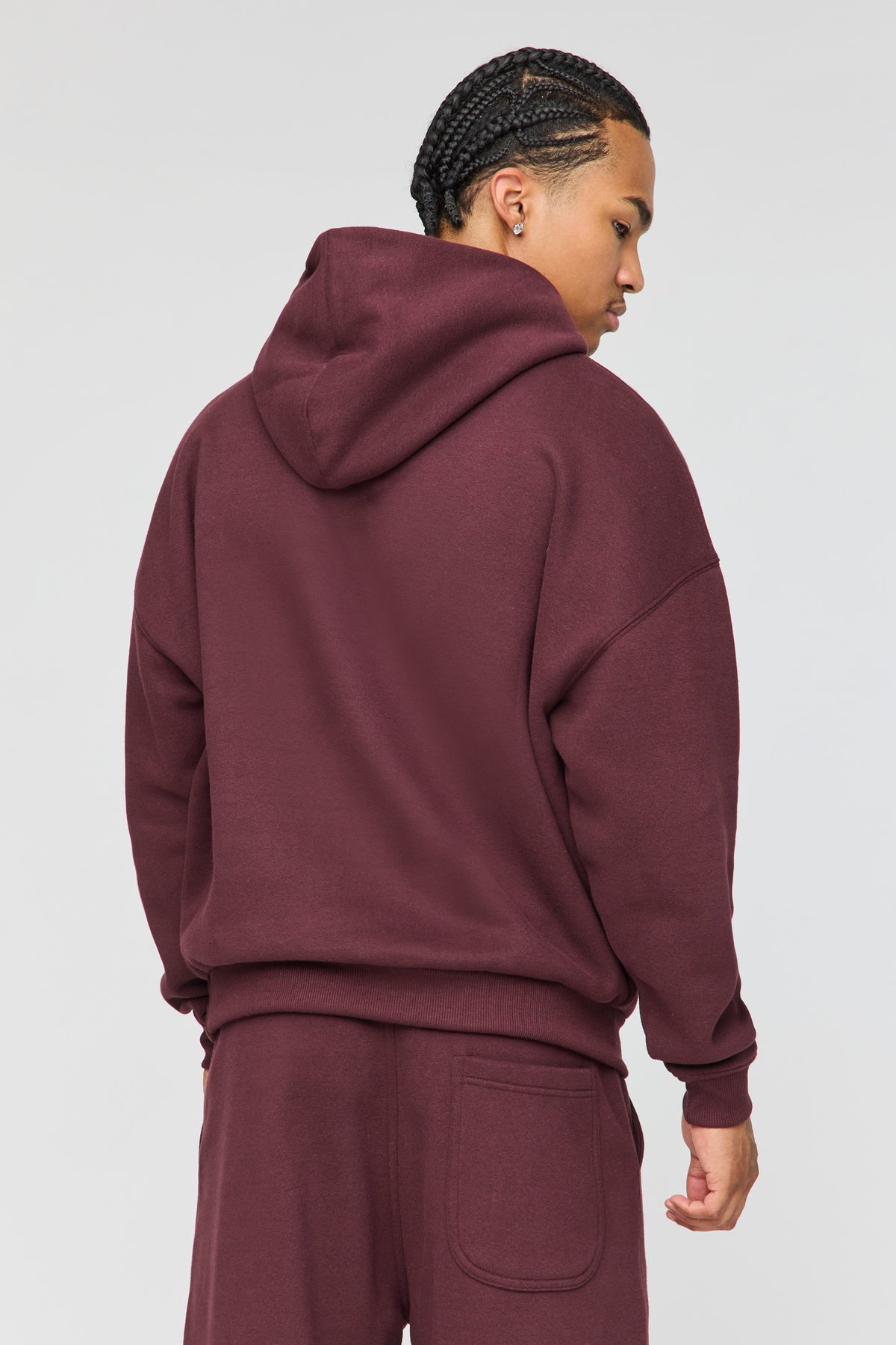 Vue alternative 2. Haut baggy à capuchon en molleton lourd supérieur imprimé