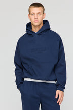 Premium Heavyweight Fleece Embossed Boxy Hoodie