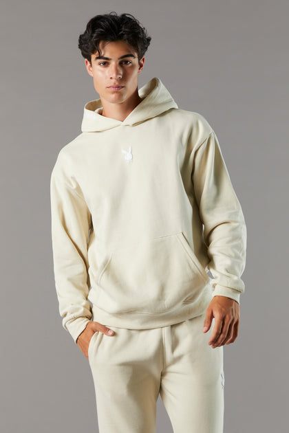 ASOS Design Oversized Hoodie with Los Angeles Graphic in cream-White