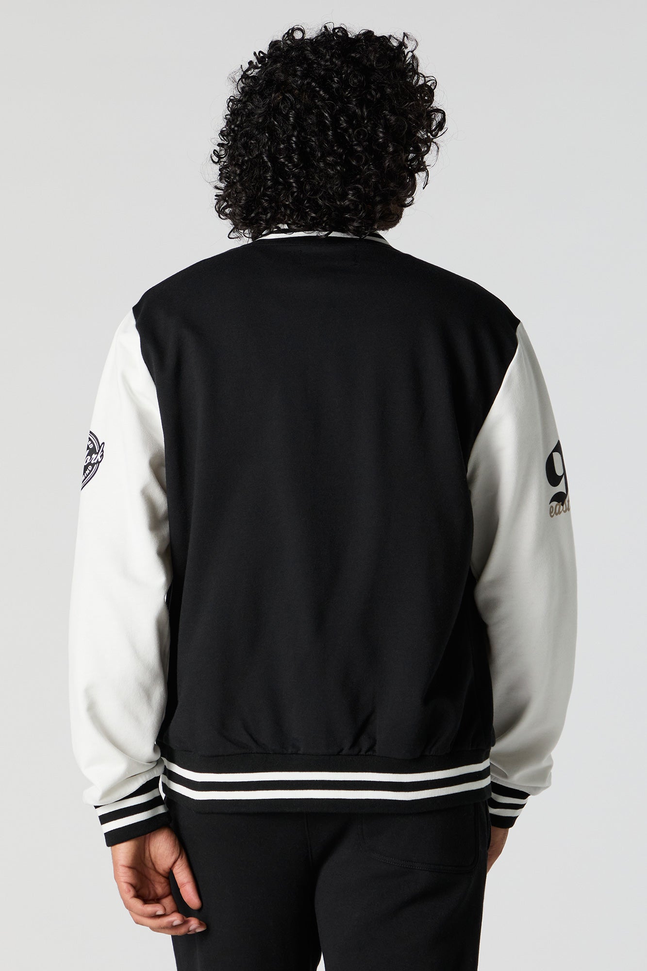 Embroidered Fleece Varsity Jacket