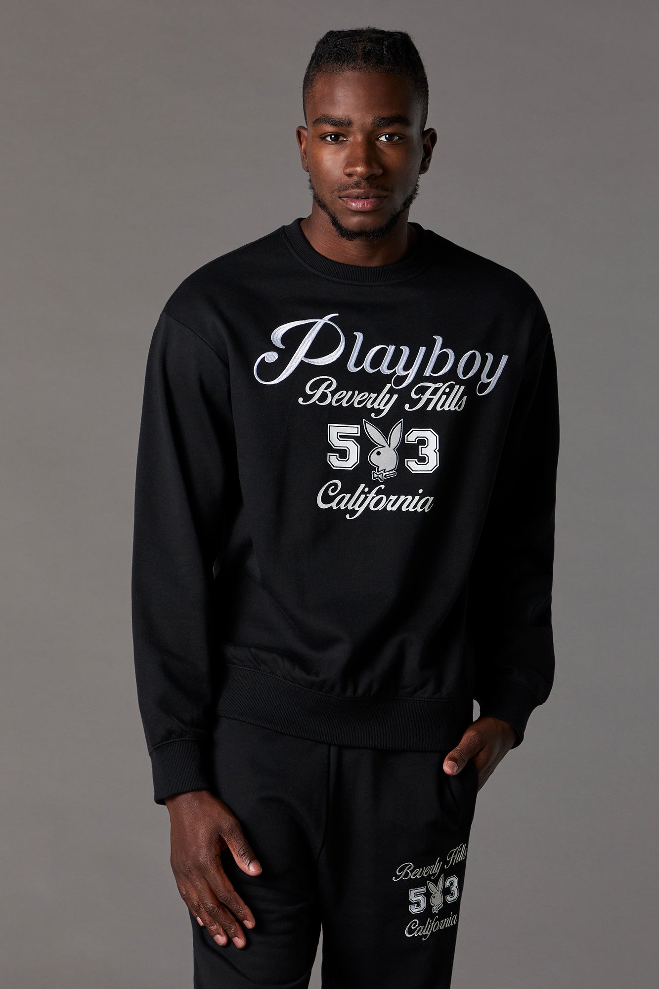 Playboy Embroidered Fleece Sweatshirt