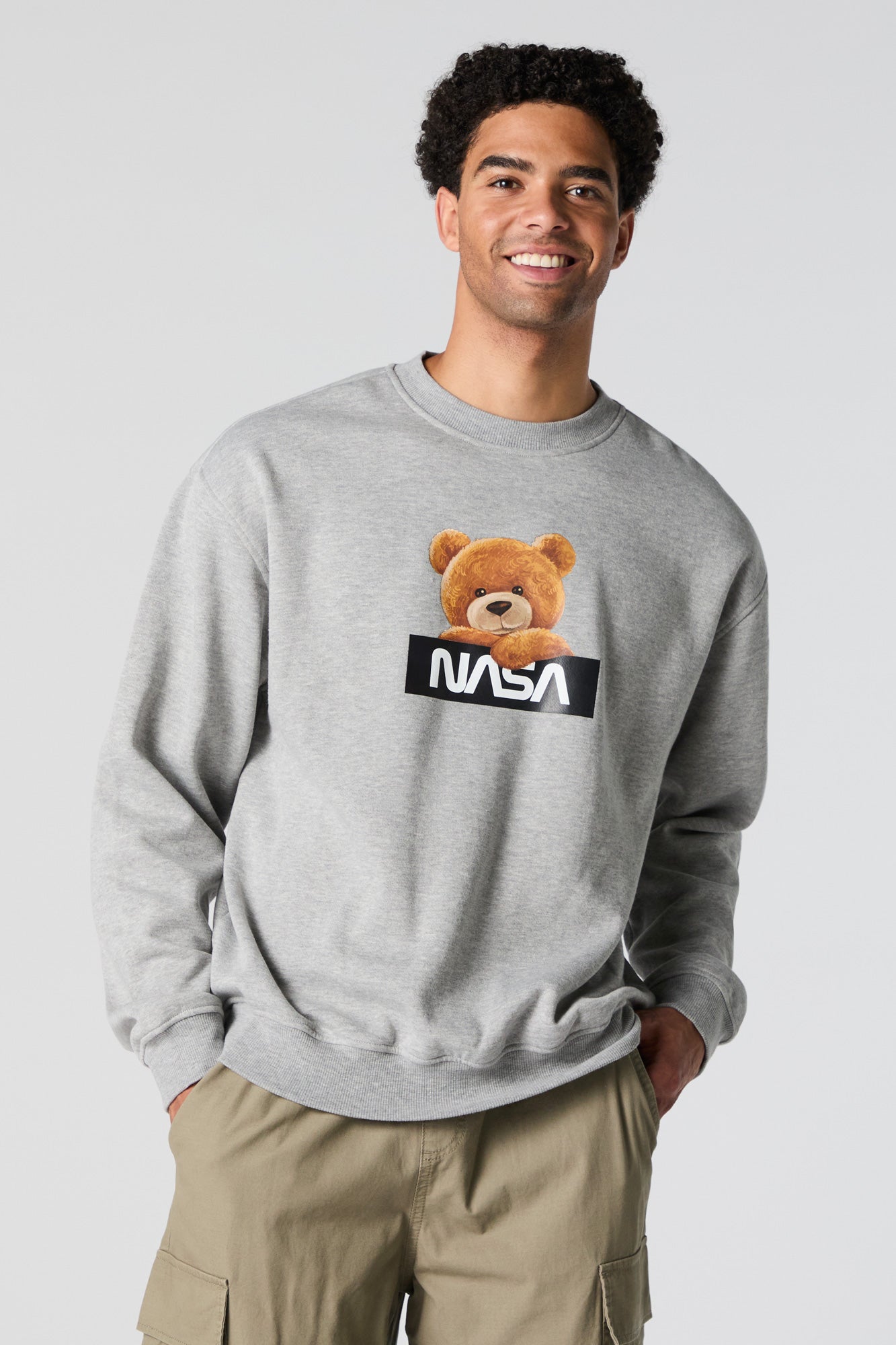 NASA Teddy Graphic Fleece Sweatshirt