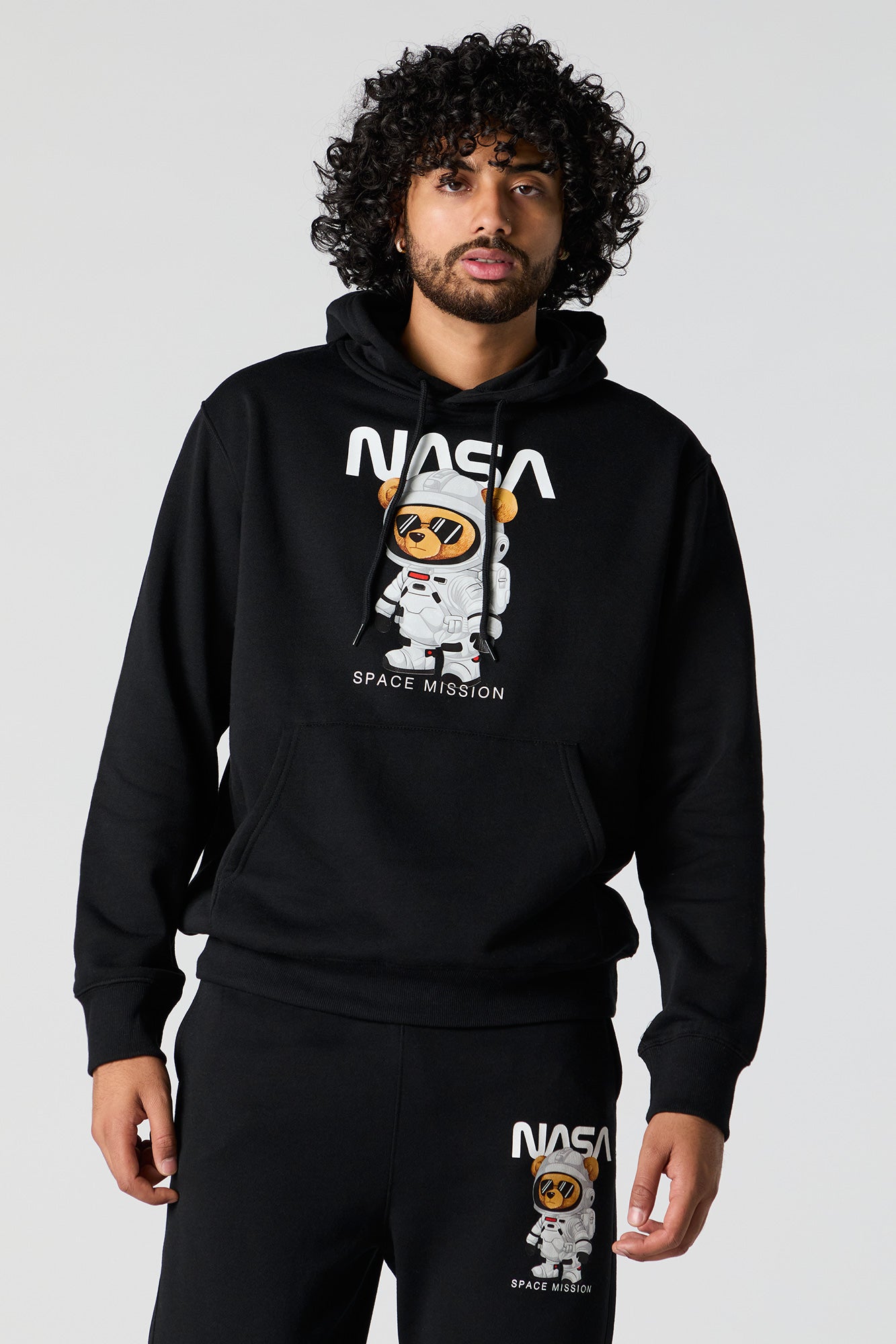 NASA Bear Graphic Fleece Hoodie