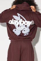 Haut baggy à capuchon en molleton avec imprimé Playboy
