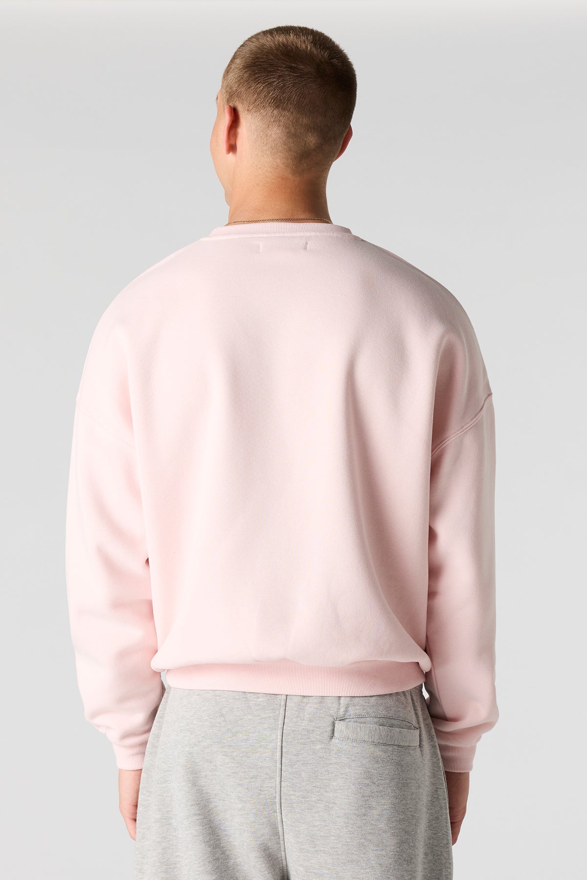 Alt View 2. Premium Heavyweight Fleece Boxy Sweatshirt - Light Pink
