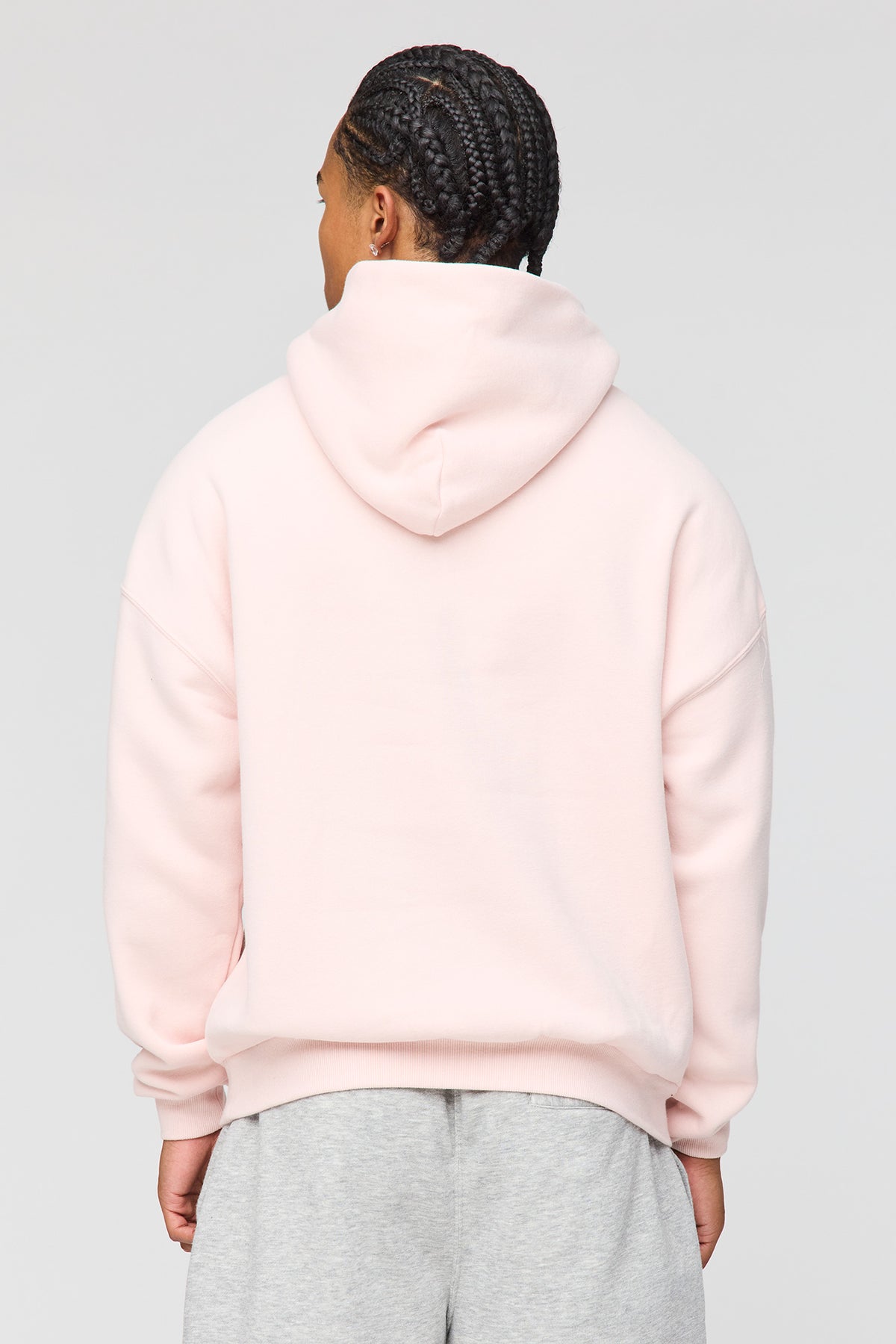 Alt View 2. Premium Heavyweight Fleece Boxy Hoodie - Light Pink