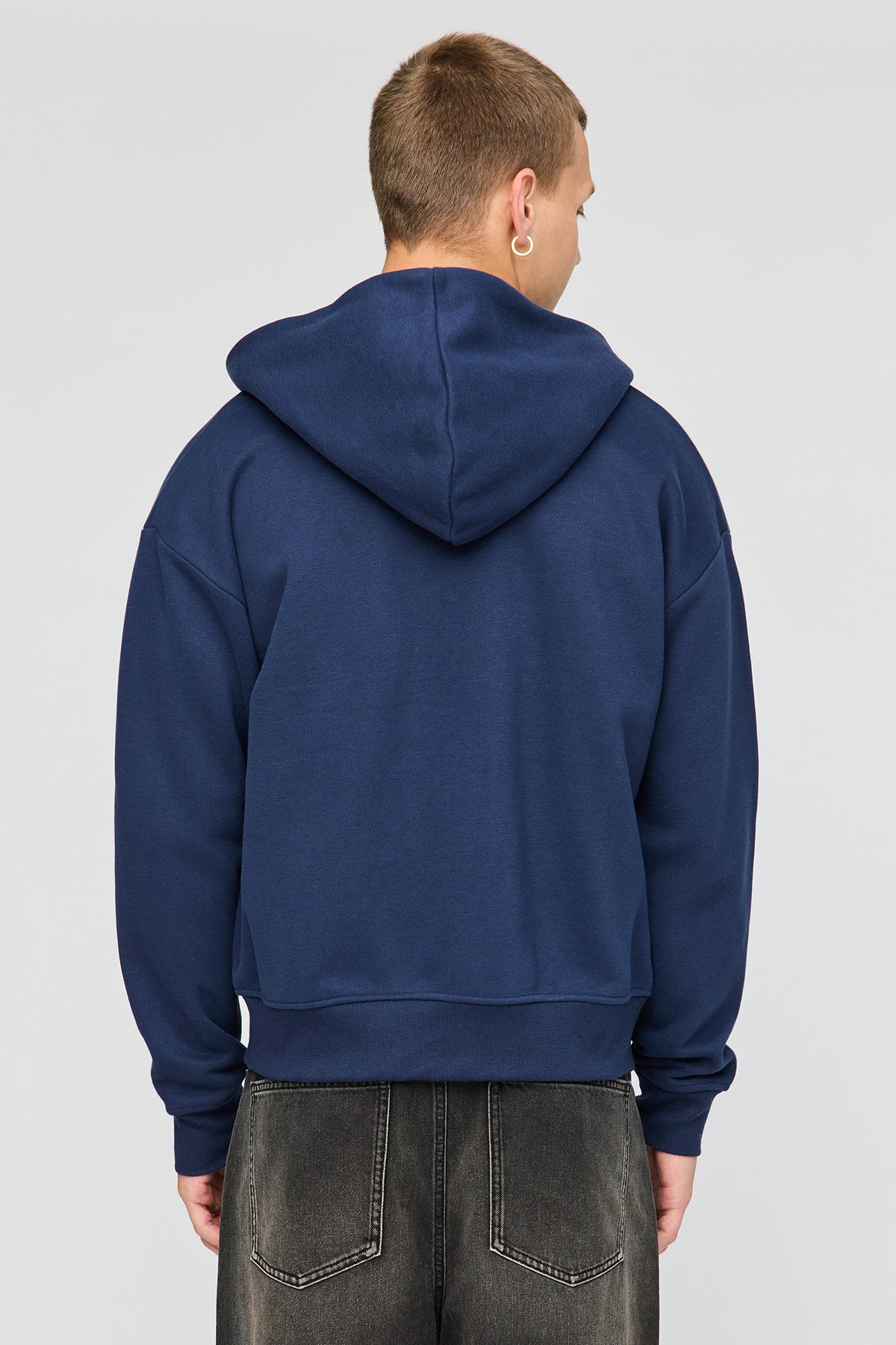 Alt View 2. Premium Heavyweight Fleece Zip Hoodie - Navy