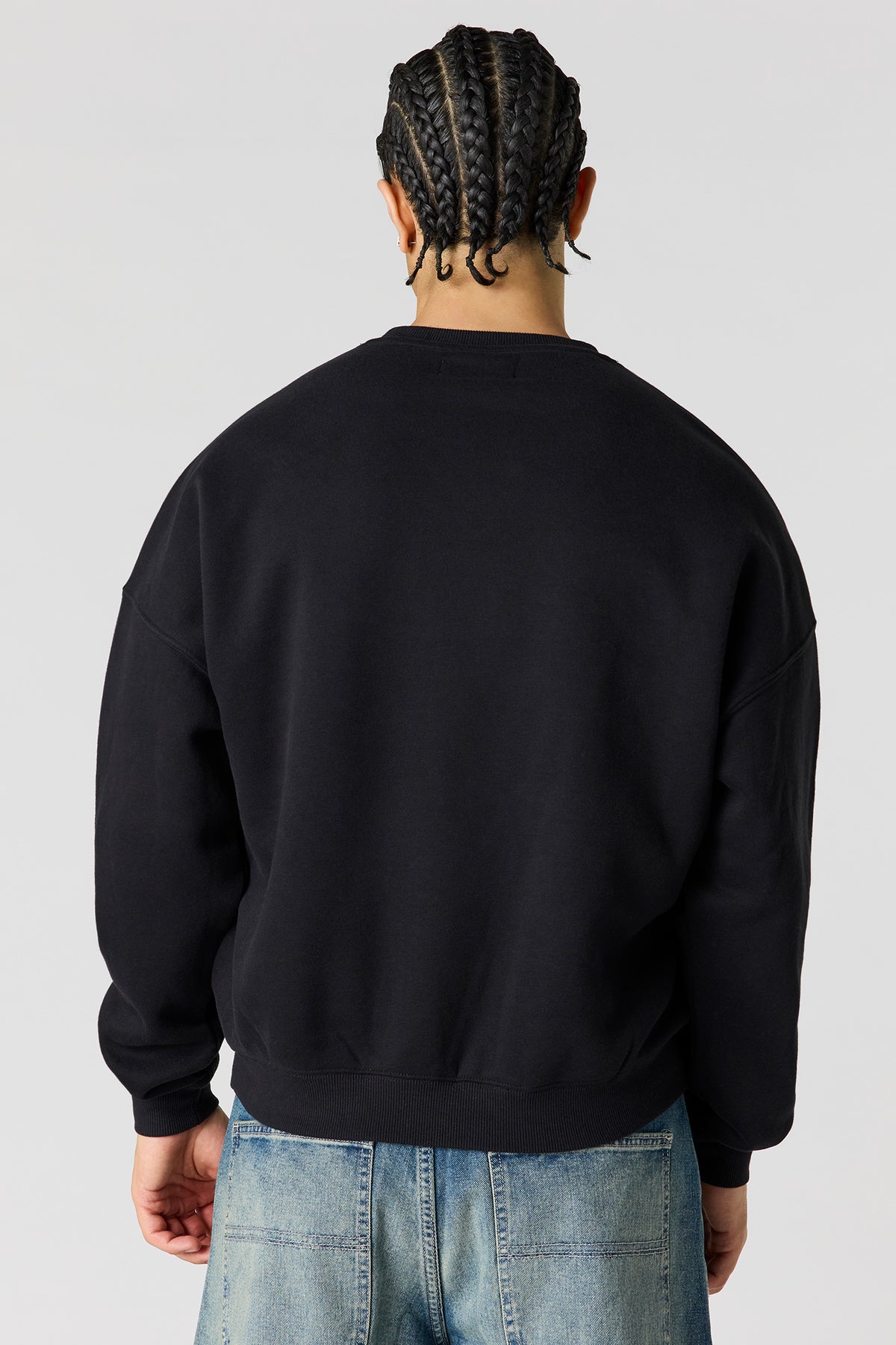 Alt View 2. Premium Heavyweight Fleece Boxy Sweatshirt - Black