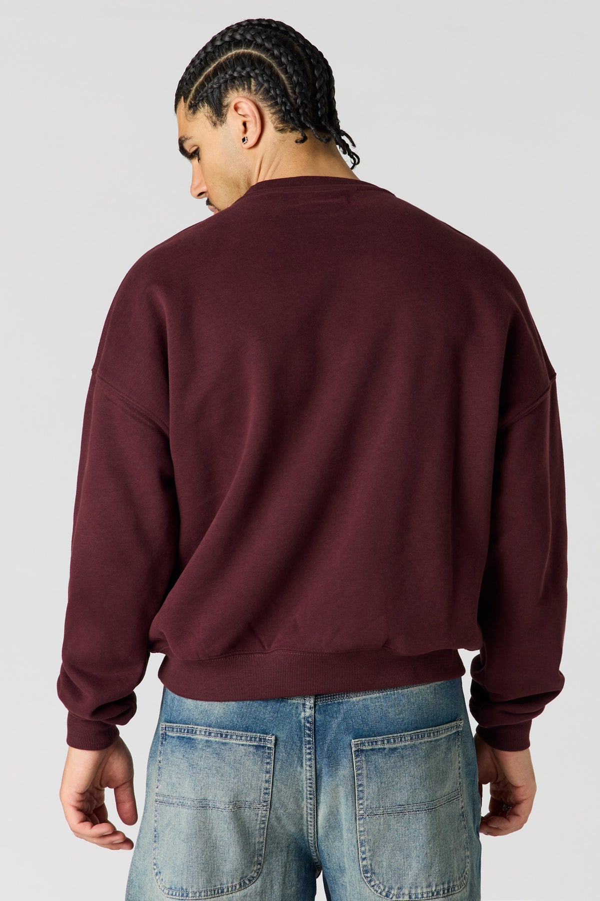 Alt View 2. Premium Heavyweight Fleece Boxy Sweatshirt - Dark Brown