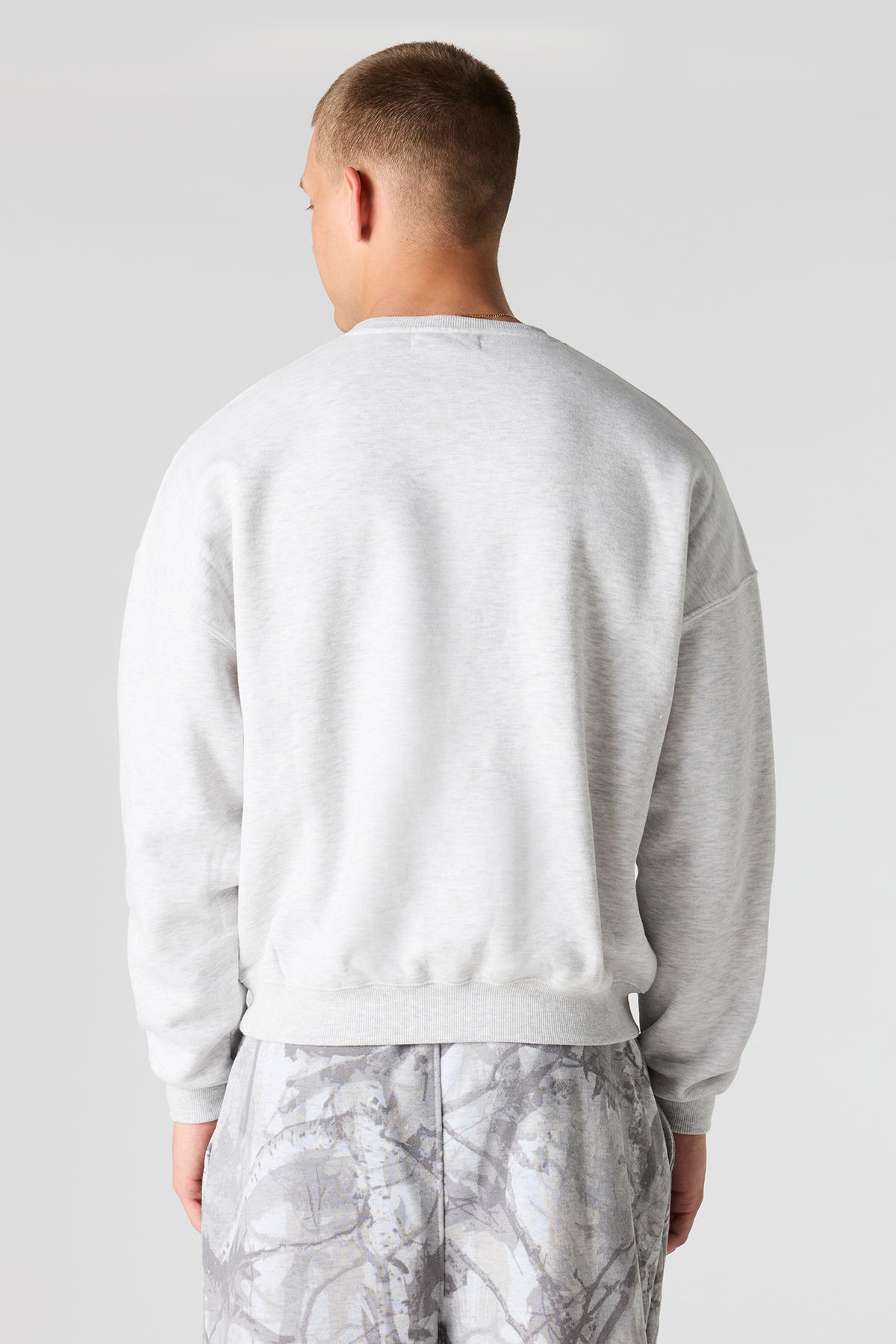 Alt View 2. Premium Heavyweight Fleece Boxy Sweatshirt - Light Grey