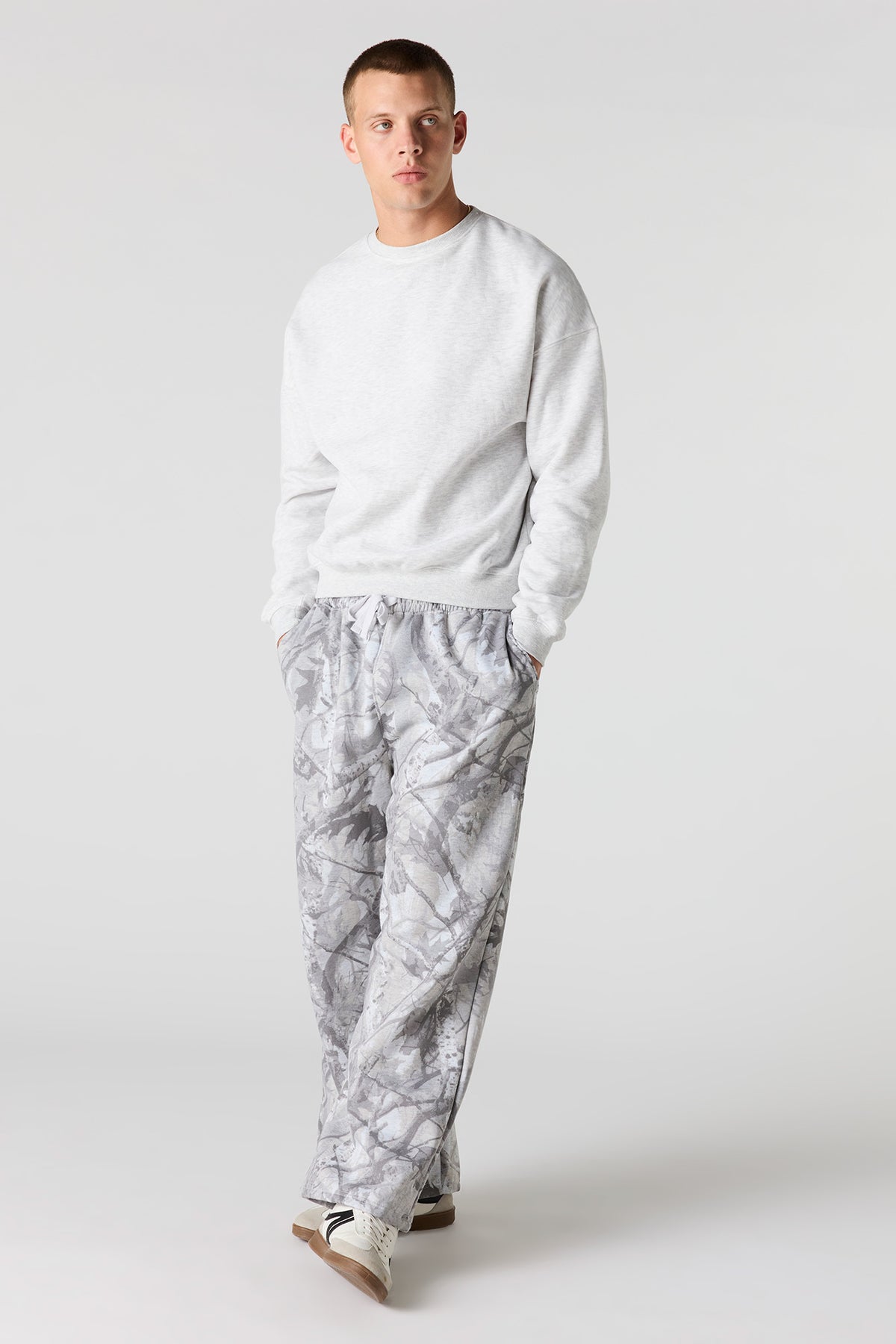 Alt View 3. Premium Heavyweight Fleece Boxy Sweatshirt - Light Grey