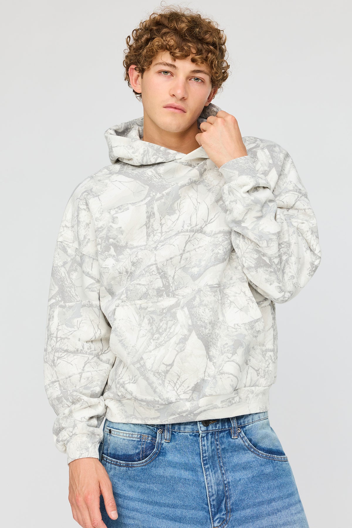 Premium Heavyweight Fleece Boxy Hoodie - Camouflage