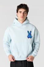 Haut carré à capuchon en molleton imprimé