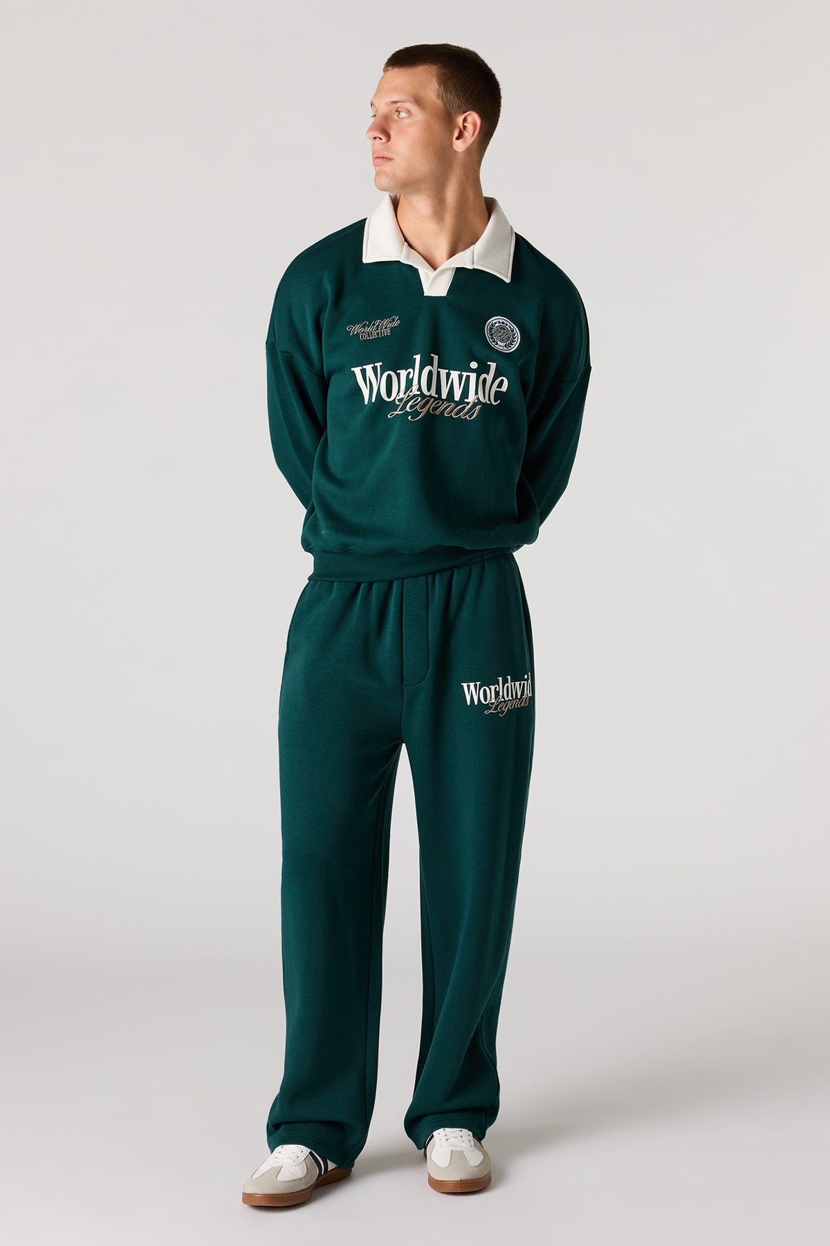 Vue alternative 2. Pantalon d'entraînement baggy en molleton imprimé
