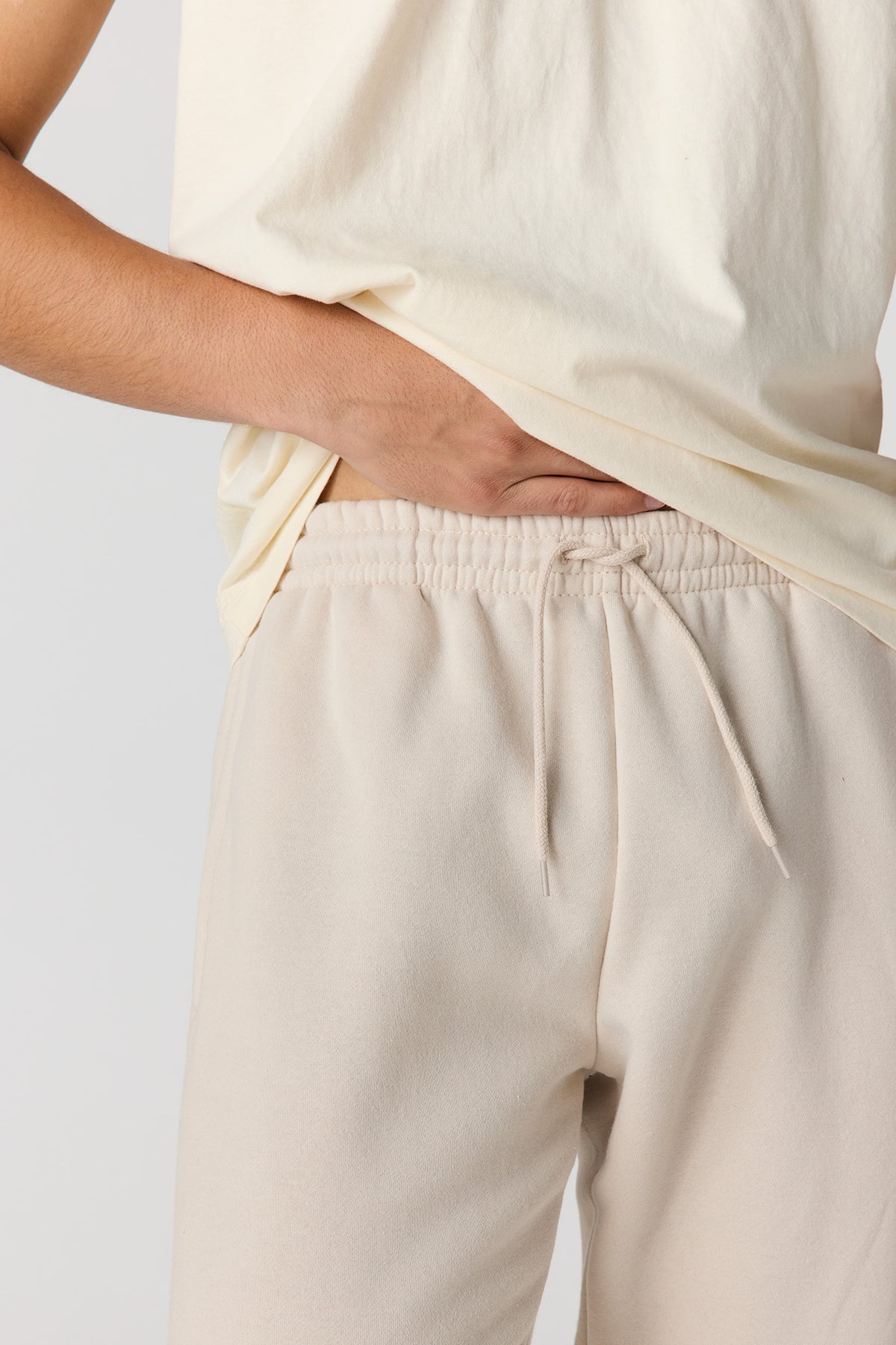 Alt View 4. Fleece Jogger - Natural